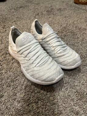 APL All-White Knit Slip-On Sneakers